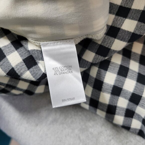 J Jill Womens Pants 18T Tall Straight Leg Zip Pockets Comfy Black White SL50E - Picture 9 of 9